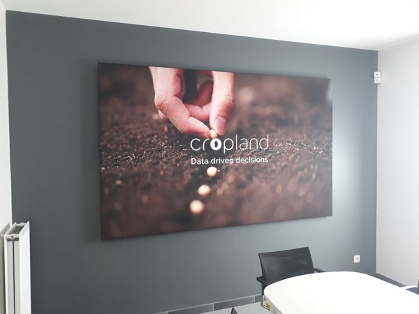 COUSTpanel with print in offices of Cropland